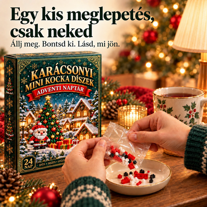 🎅 24 napos karácsonyi adventi naptár építőkockás díszekkel | 24 különböző, felakasztható ünnepi figura karácsonyfára, koszorúra és szezonális dekorációhoz 🧱