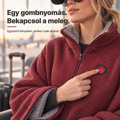 🔥 Viselhető elektromos melegítő takaró – 15 mp alatt felmelegszik, 3 hőfokozat, USB-csatlakozás 🔥 Könnyű, nem csúszkál le, és szabadon hagyja a kezed – otthonra, irodába és utazáshoz 🛋️