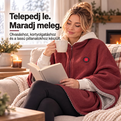 🔥 Viselhető elektromos melegítő takaró – 15 mp alatt felmelegszik, 3 hőfokozat, USB-csatlakozás 🔥 Könnyű, nem csúszkál le, és szabadon hagyja a kezed – otthonra, irodába és utazáshoz 🛋️