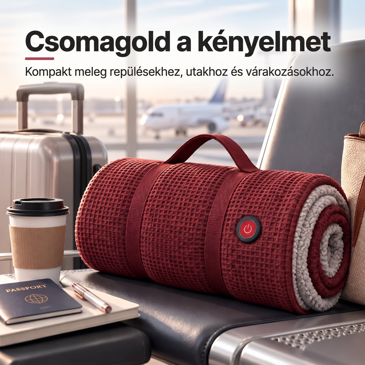 🔥 Viselhető elektromos melegítő takaró – 15 mp alatt felmelegszik, 3 hőfokozat, USB-csatlakozás 🔥 Könnyű, nem csúszkál le, és szabadon hagyja a kezed – otthonra, irodába és utazáshoz 🛋️