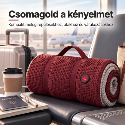 🔥 Viselhető elektromos melegítő takaró – 15 mp alatt felmelegszik, 3 hőfokozat, USB-csatlakozás 🔥 Könnyű, nem csúszkál le, és szabadon hagyja a kezed – otthonra, irodába és utazáshoz 🛋️
